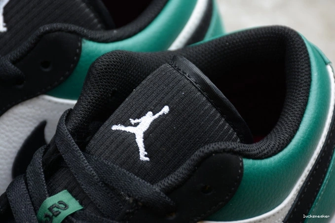 Reps LUCY Air Jordan 1 White Mystic Green 553558-113 Black Low 0807
